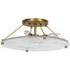 Madison 4 Light 16 inch Stained Gold / Cast Glass Flush Mount Ceiling Light