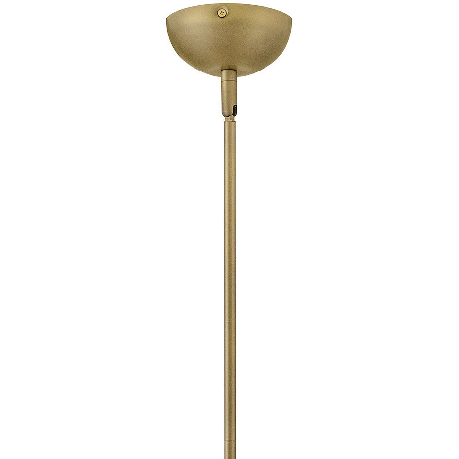 Sonia 3 Light 18 inch Lacquered Brass Pendant Ceiling Light in Light Beige Fabric