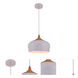 Nora 1 Light 11.5 inch White and Natural Wood Pendant Ceiling Light
