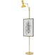 Clare 76 inch 60.00 watt Sunset Yellow with Modern Brass Floor Easel Portable Light