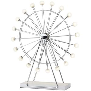 Coney 22 inch 0.50 watt Chrome LED Ferris Wheel Lamp Portable Light, Large