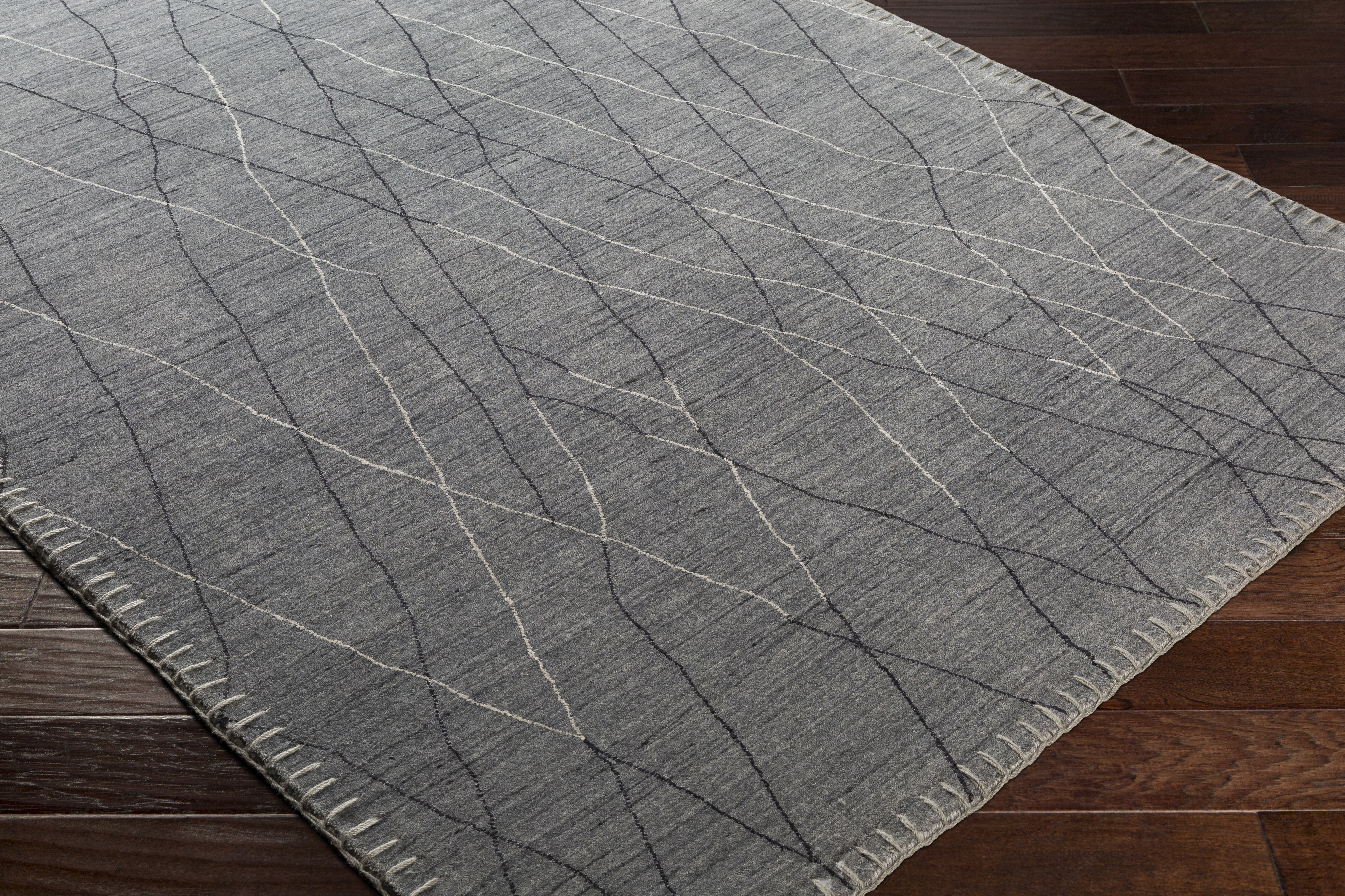 Arlequin 72 X 48 inch Charcoal Rug in 4 X 6, Rectangle