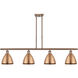 Ballston Dome LED 48 inch Antique Copper Island Light Ceiling Light