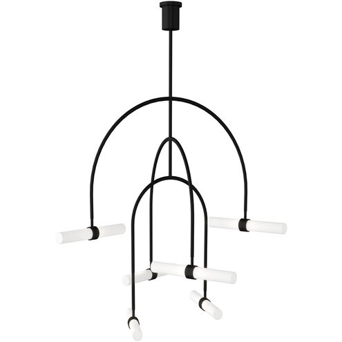 Sean Lavin Calumn LED 37.6 inch Nightshade Black Chandelier Ceiling Light, Integrated LED