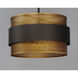 Caspian 3 Light 20 inch Oil Rubbed Bronze/Antique Brass Multi-Light Pendant Ceiling Light