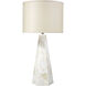 Borealis 37 inch 150.00 watt Alabaster Table Lamp Portable Light, Hexagon