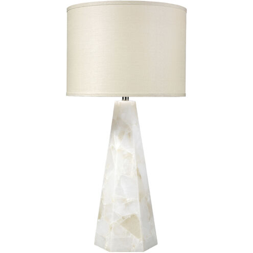 Borealis 37 inch 150.00 watt Alabaster Table Lamp Portable Light, Hexagon
