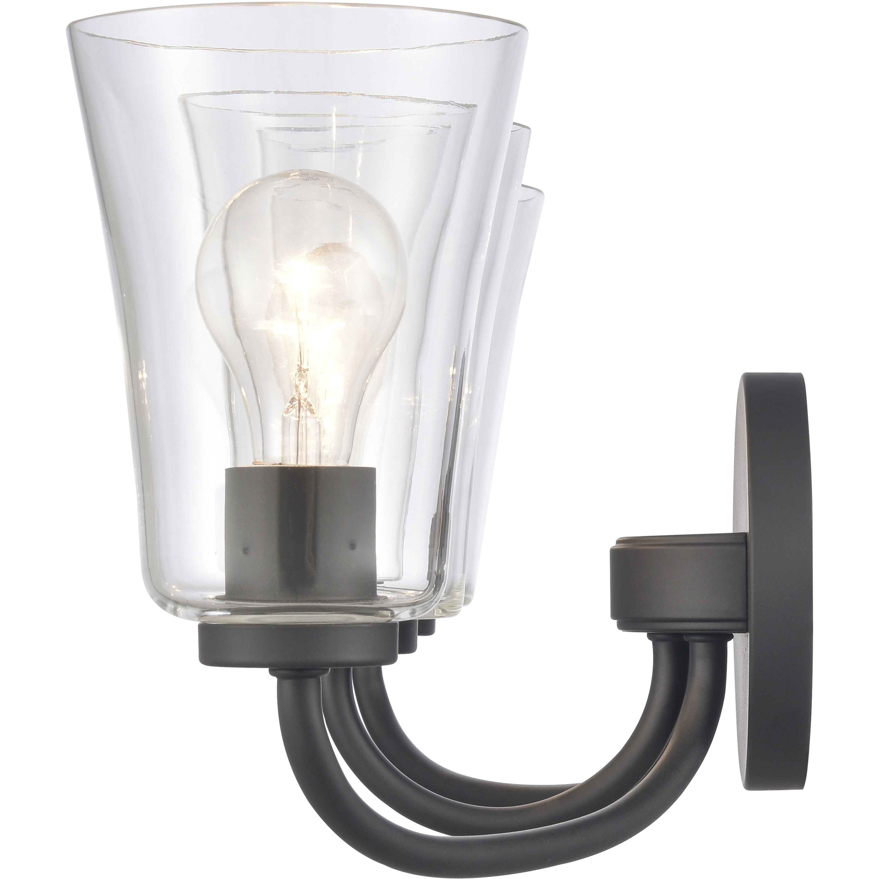 Emily Vanity Light Wall Light in Matte Black