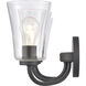 Emily 3 Light 23 inch Matte Black Vanity Light Wall Light