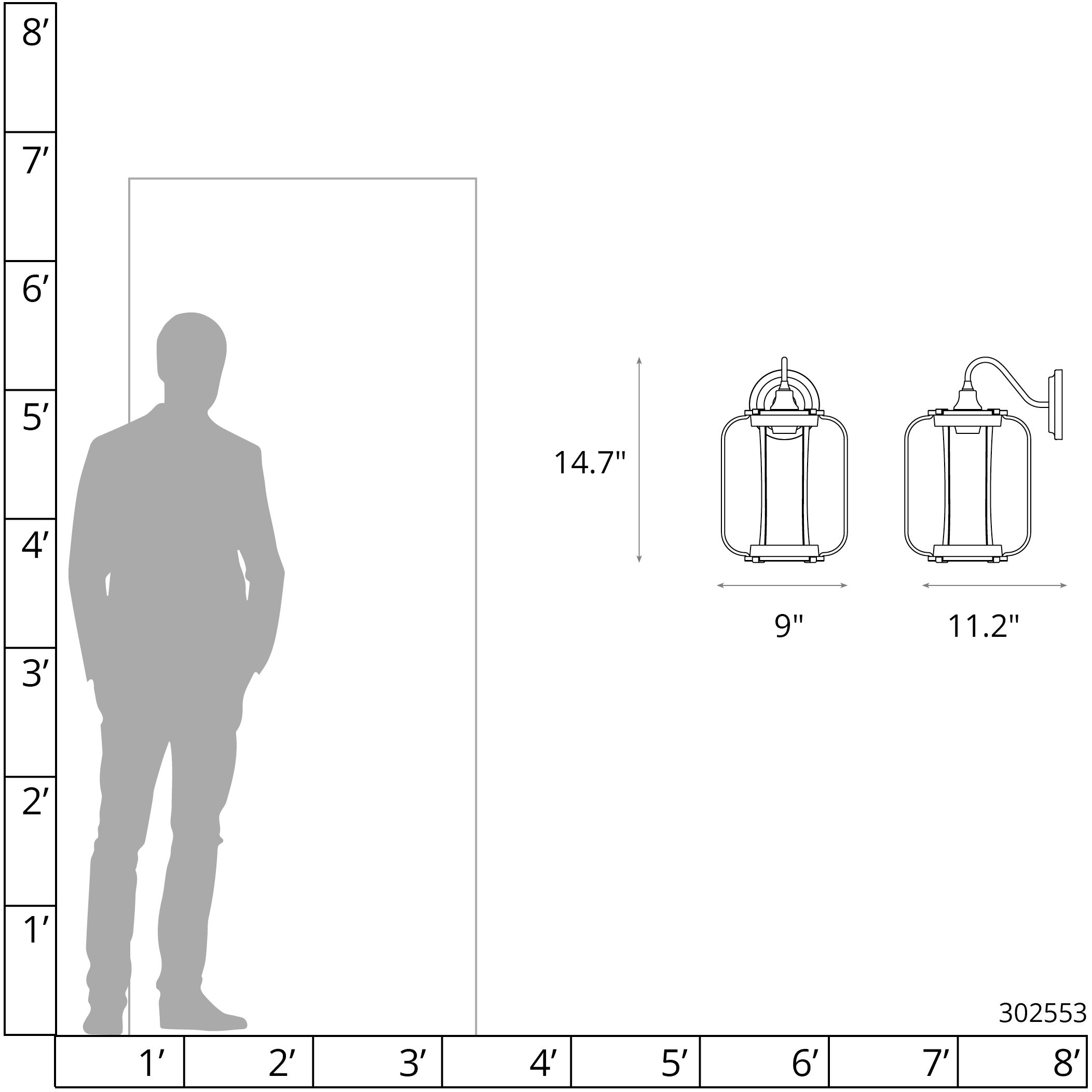 Fairwinds 1 Light 14.7 inch Coastal Oil Rubbed Bronze Outdoor Sconce, Large