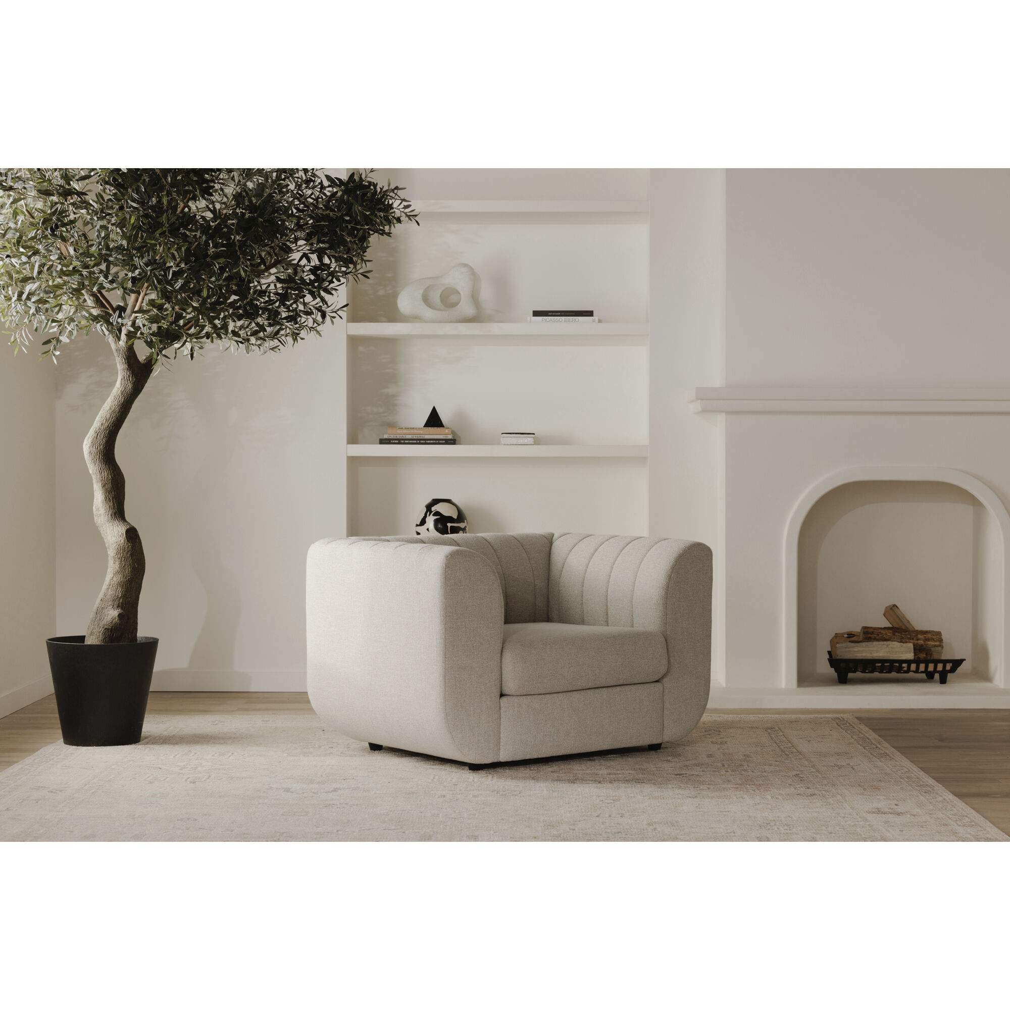 Rosy Beige Lounge Chair