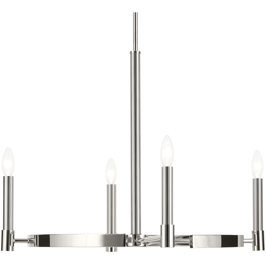 Tolani 4 Light Polished Nickel Chandelier Ceiling Light