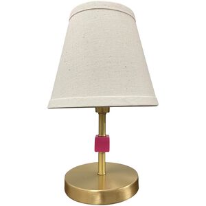 Bryson 12 inch 40.00 watt Satin Brass and Orchid Table Lamp Portable Light