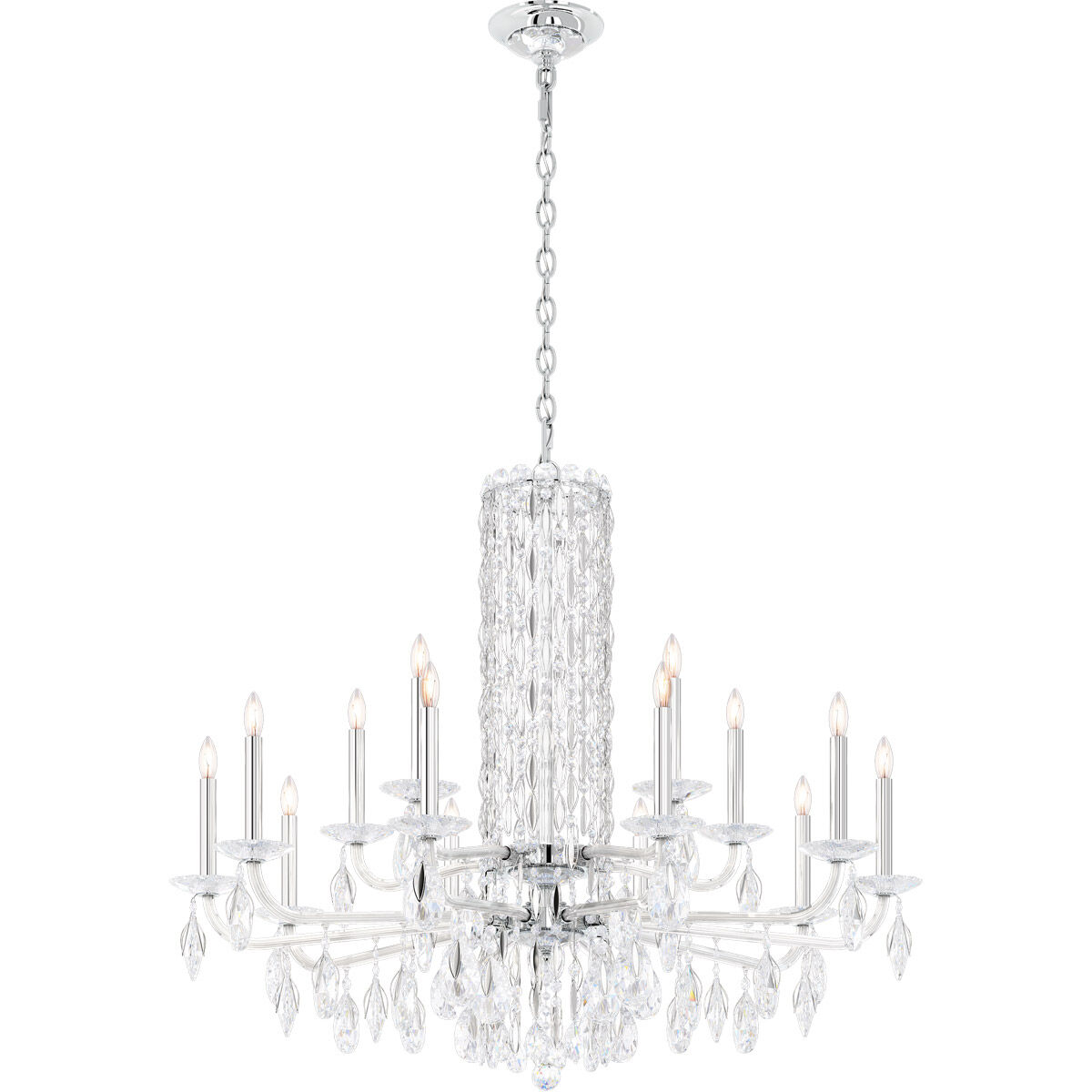 Siena 15 Light 41 inch Antique Silver Chandelier Ceiling Light in Heritage, No Spikes