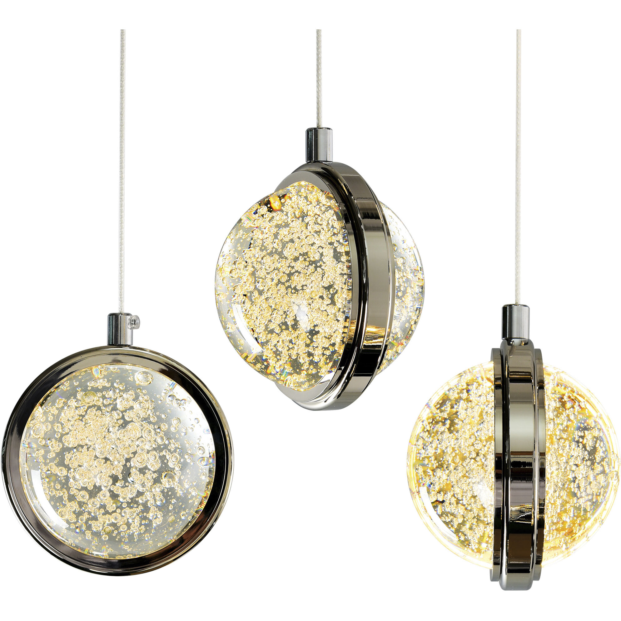 Salvador LED 10 inch Polished Nickel Chandelier Ceiling Light