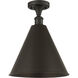 Ballston Cone LED 16 inch Oil Rubbed Bronze Semi-Flush Mount Ceiling Light