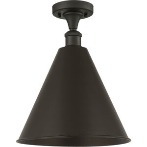 Ballston Cone LED 16 inch Oil Rubbed Bronze Semi-Flush Mount Ceiling Light