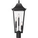 Gannon 3 Light 26.75 inch Black Outdoor Post Mounted Fixture in G9
