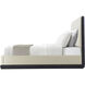 Repose Charcoal Oak US King Bed, Wooden, Upholstered
