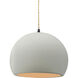 Radiance 1 Light 10 inch Matte White and Champagne Gold and Matte Black Pendant Ceiling Light