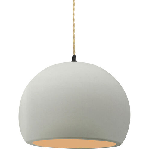 Radiance 1 Light 10 inch Matte White and Champagne Gold and Matte Black Pendant Ceiling Light
