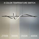 Corkscrew Linear Pendant Ceiling Light in 2700K, dweLED