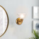 Lemoine 1 Light 7.5 inch Gold Leaf Bath Bar Wall Light