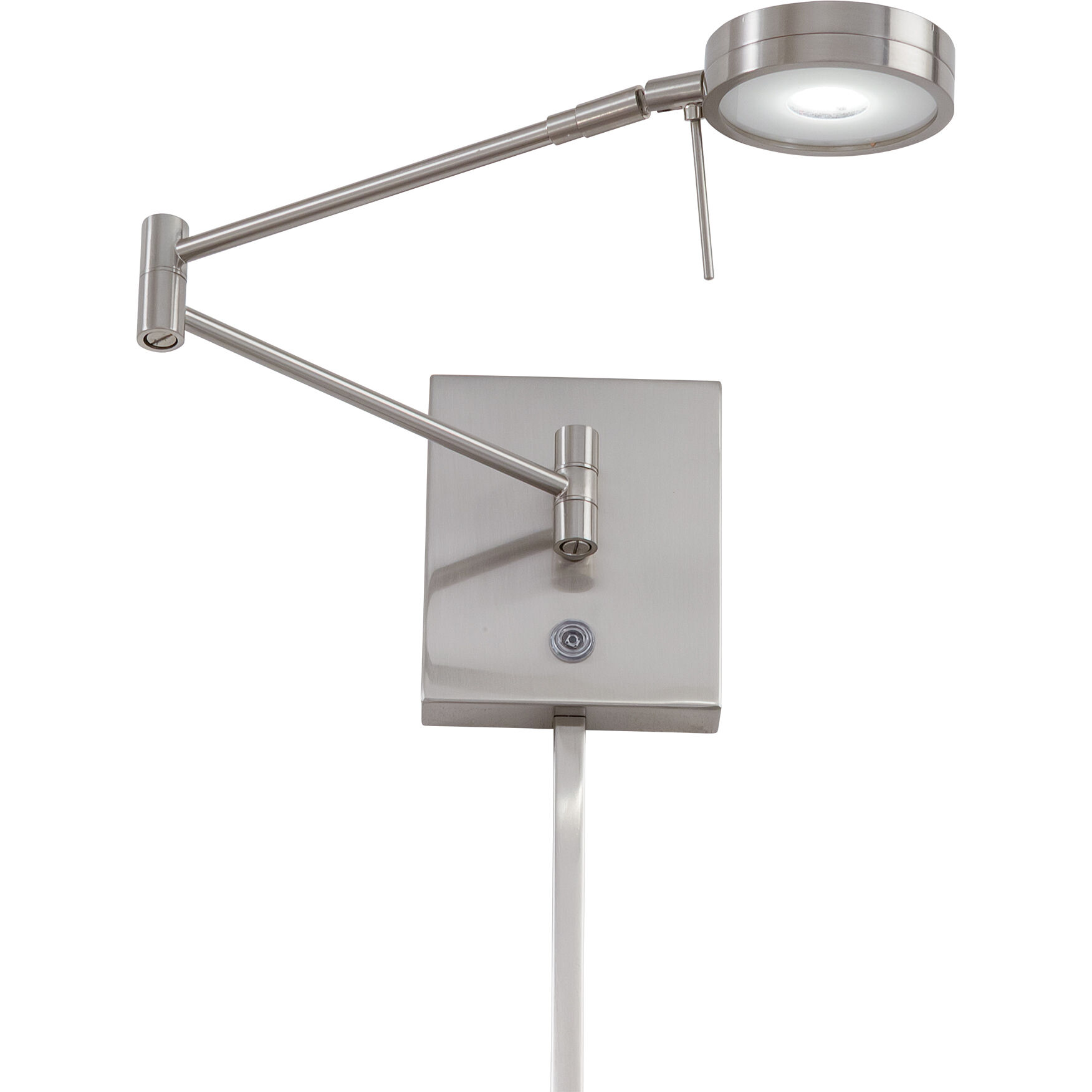 George's Reading Room 4.5 inch 8.00 watt Brushed Nickel Swing Arm Wall Lamp Wall Light, Pharmacy