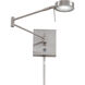 George's Reading Room 4.5 inch 8.00 watt Brushed Nickel Swing Arm Wall Lamp Wall Light, Pharmacy