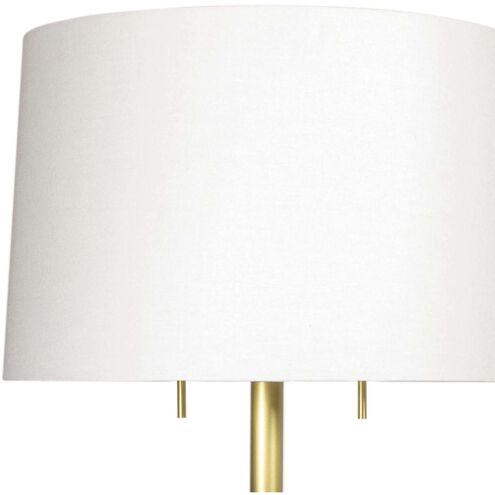 Logan 62 inch 100 watt Natural Brass Floor Lamp Portable Light