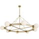 Liberty 8 Light 55.5 inch Ivory with Antique Brass Chandelier Ceiling Light