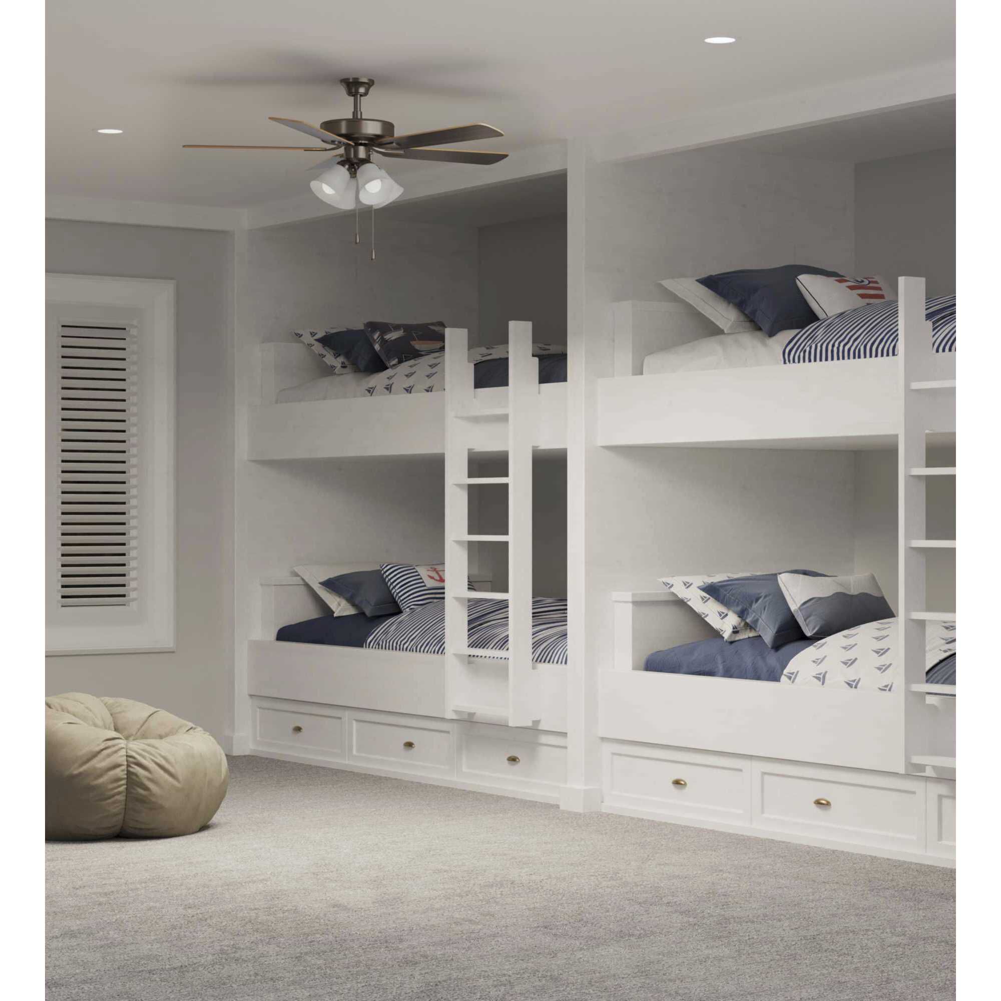 AirPro 42 inch Antique Bronze with Classic Walnut/Medium Cherry Blades Ceiling Fan