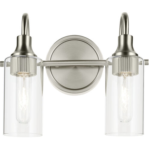 Kavi 2 Light 12.5 inch Brushed Nickel Vanity Light Wall Light