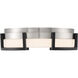 Bezel Set LED 15 inch Coal With Brushed Nickel Flush Mount Ceiling Light