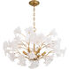 Bloome 6 Light 29 inch Legacy Brass Chandelier Ceiling Light in Clear Handmade Glass