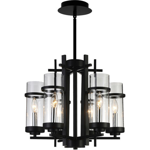 Sierra 6 Light 18 inch Black Up Chandelier Ceiling Light