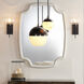 Metro 1 Light 7 inch Faux White Alabaster and Oil Rubbed Bronze Pendant Ceiling Light, Antique Brass Accents