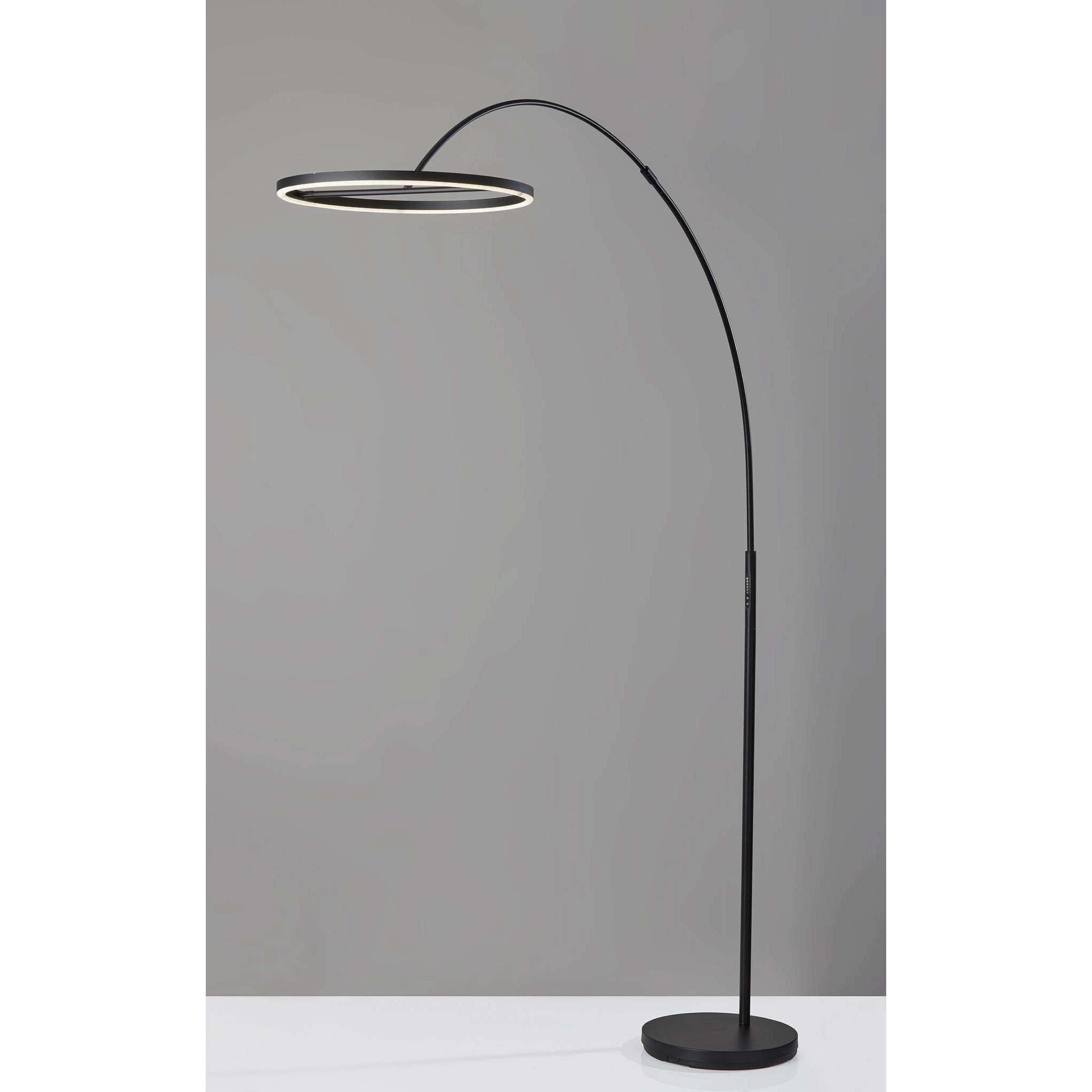 Falcon 81.5 inch 28.00 watt Black Arc Floor Lamp Portable Light, with Smart Switch