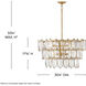 Amira 8 Light 30.25 inch Distressed Brass Chandelier Ceiling Light