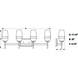 Warren LED 30 inch Matte Black and Brushed Brass Bathroom Light Wall Light in 4