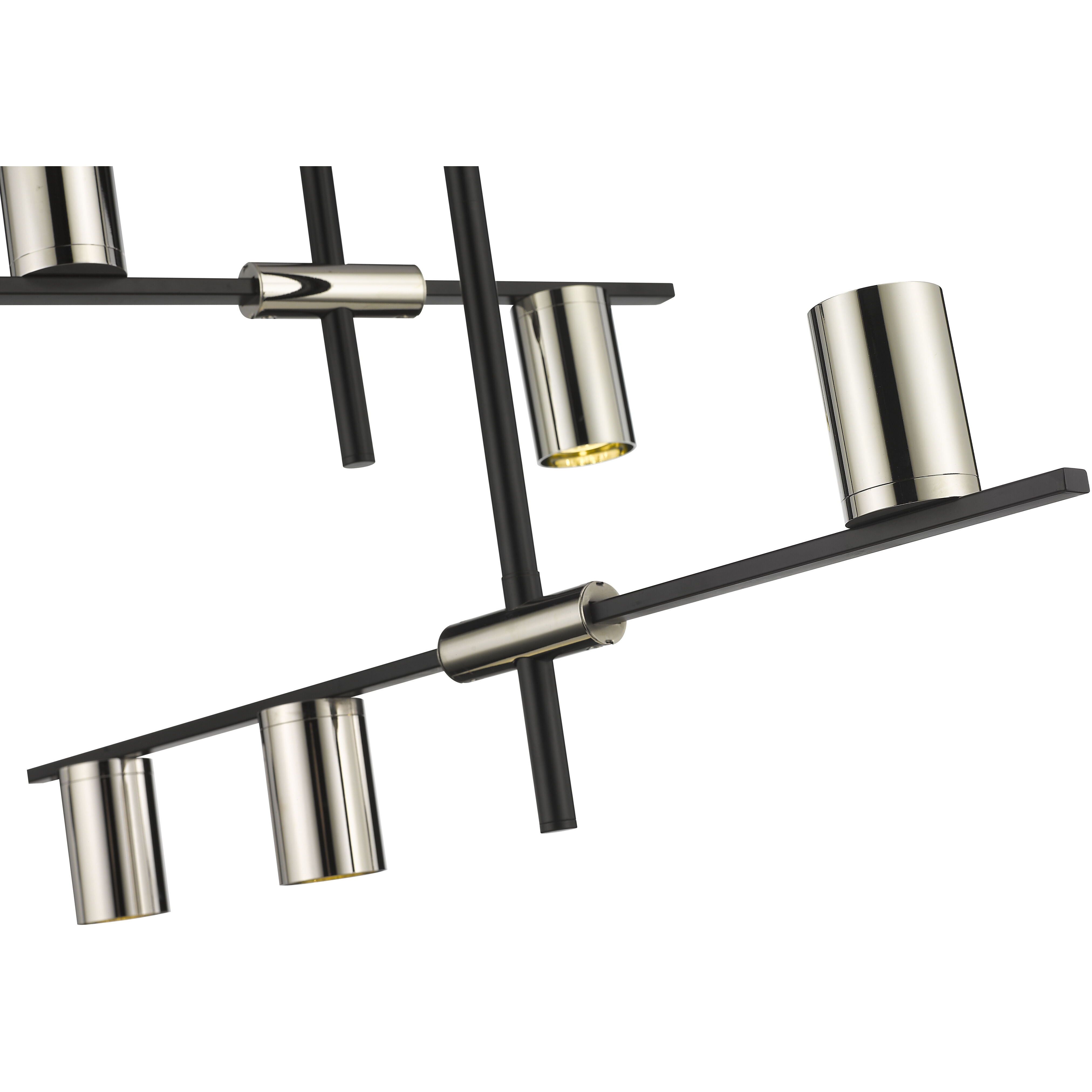 Calumet 5 Light 18 inch Matte Black and Polished Nickel Chandelier Ceiling Light