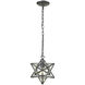 Moravian Star 1 Light 12 inch Oil Rubbed Bronze Mini Pendant Ceiling Light