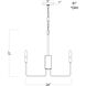 Abner 5 Light 24 inch Satin Nickel Chandelier Ceiling Light