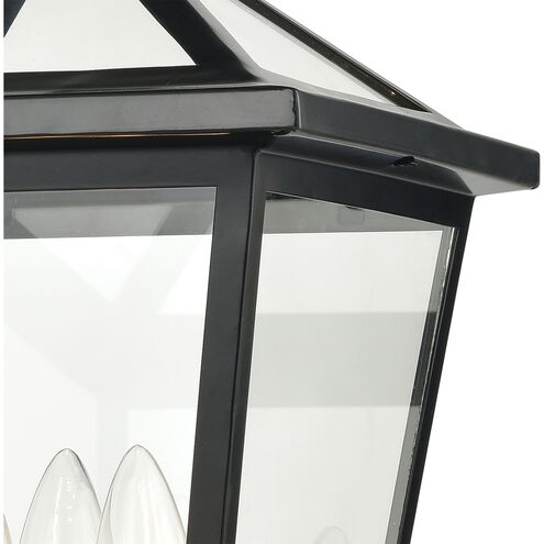 Main Street 3 Light 19 inch Black Outdoor Post Light
