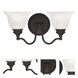 Essex 2 Light 15.25 inch Bronze Vanity Sconce Wall Light