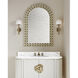 Ellaria 48.25 X 32.75 inch Natural and Brass Wall Mirror