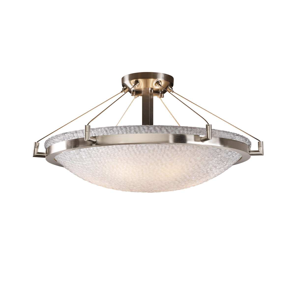 3form LED 27 inch Matte Black Semi-Flush Ceiling Light in 5000 Lm LED, Small Tile