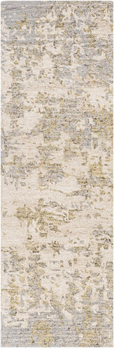 Evoke 96 X 30 inch Mustard Rug in 2.5 x 8, Runner