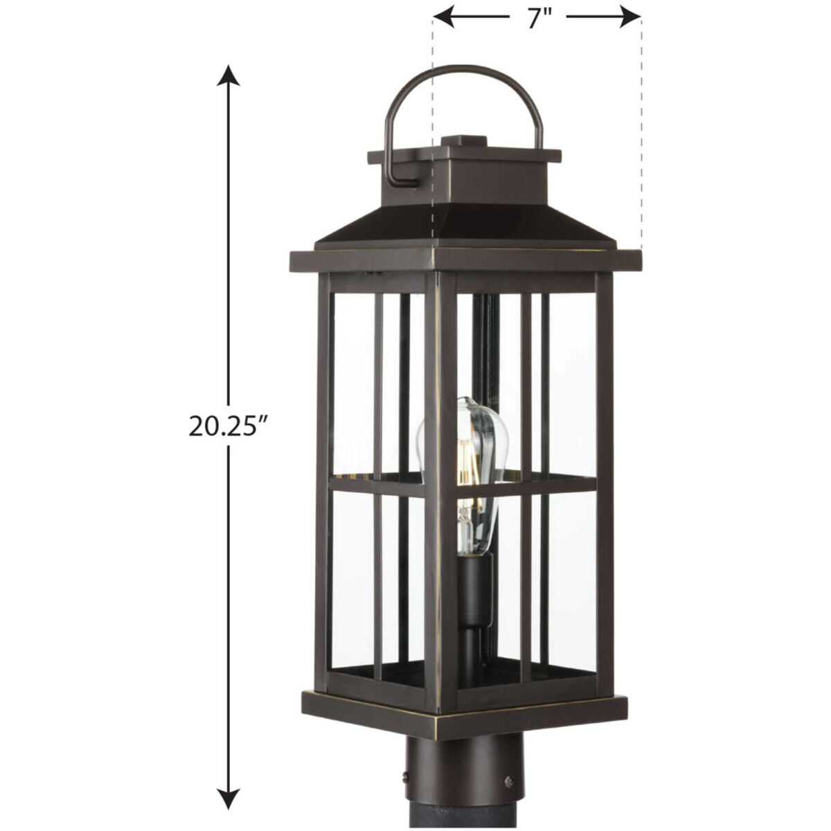 Williamston 1 Light 20 inch Antique Bronze Outdoor Post Lantern