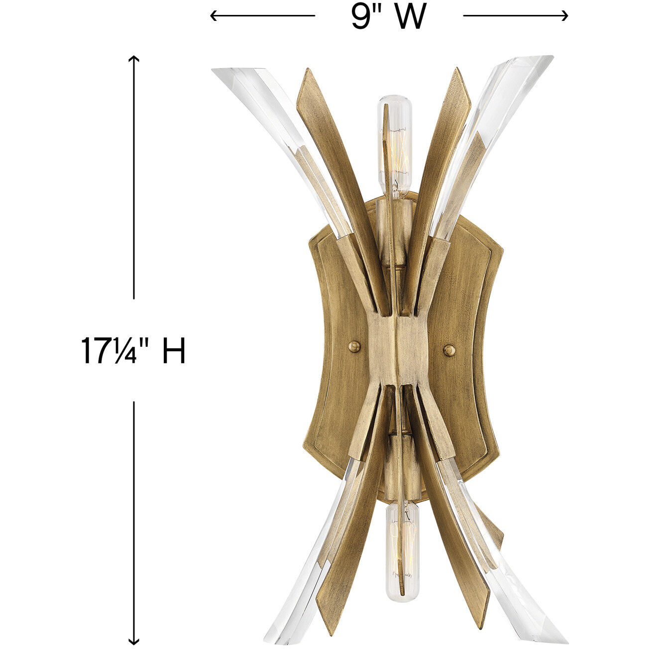 Vida LED 9 inch Burnished Gold Sconce Wall Light